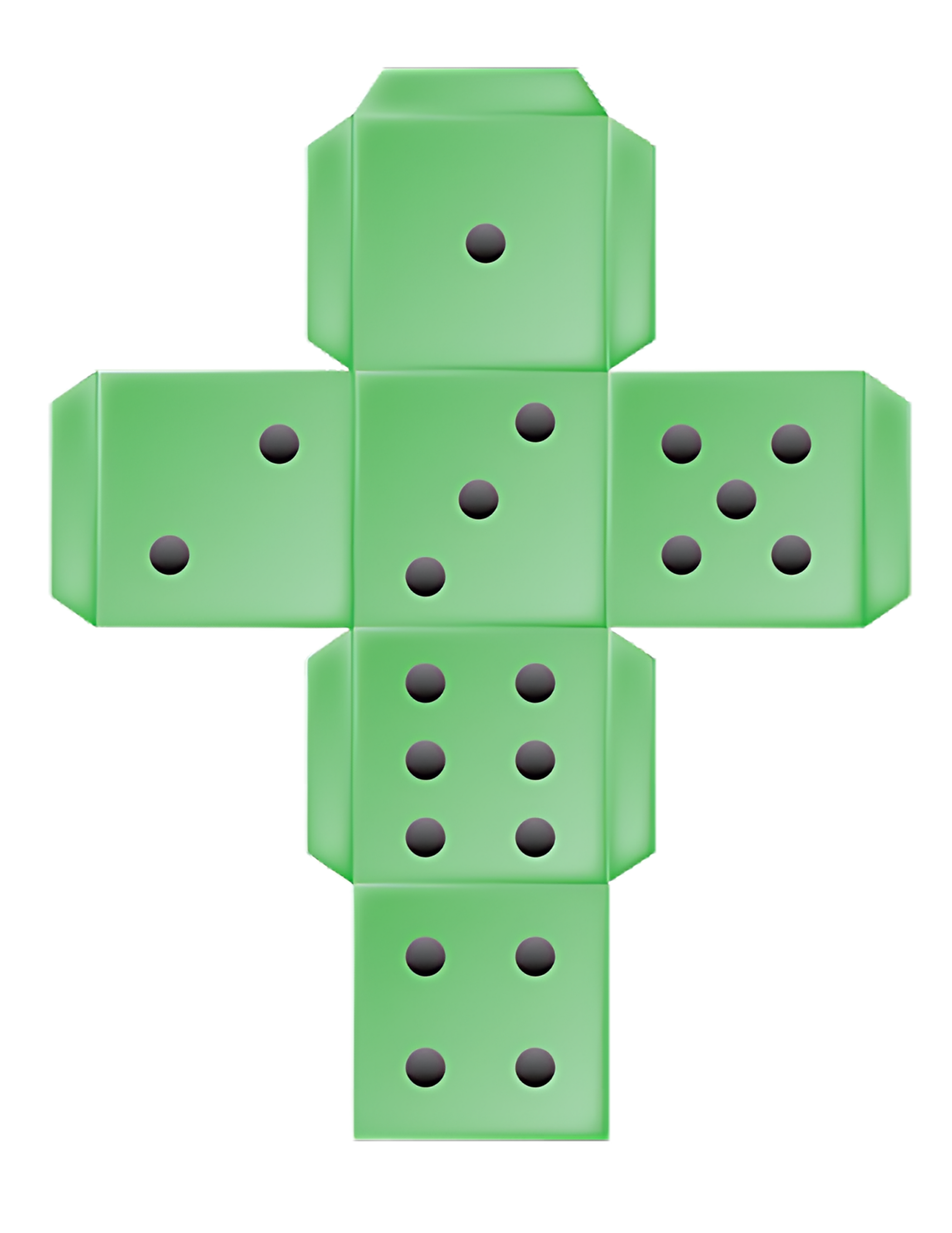 ludo dice template green