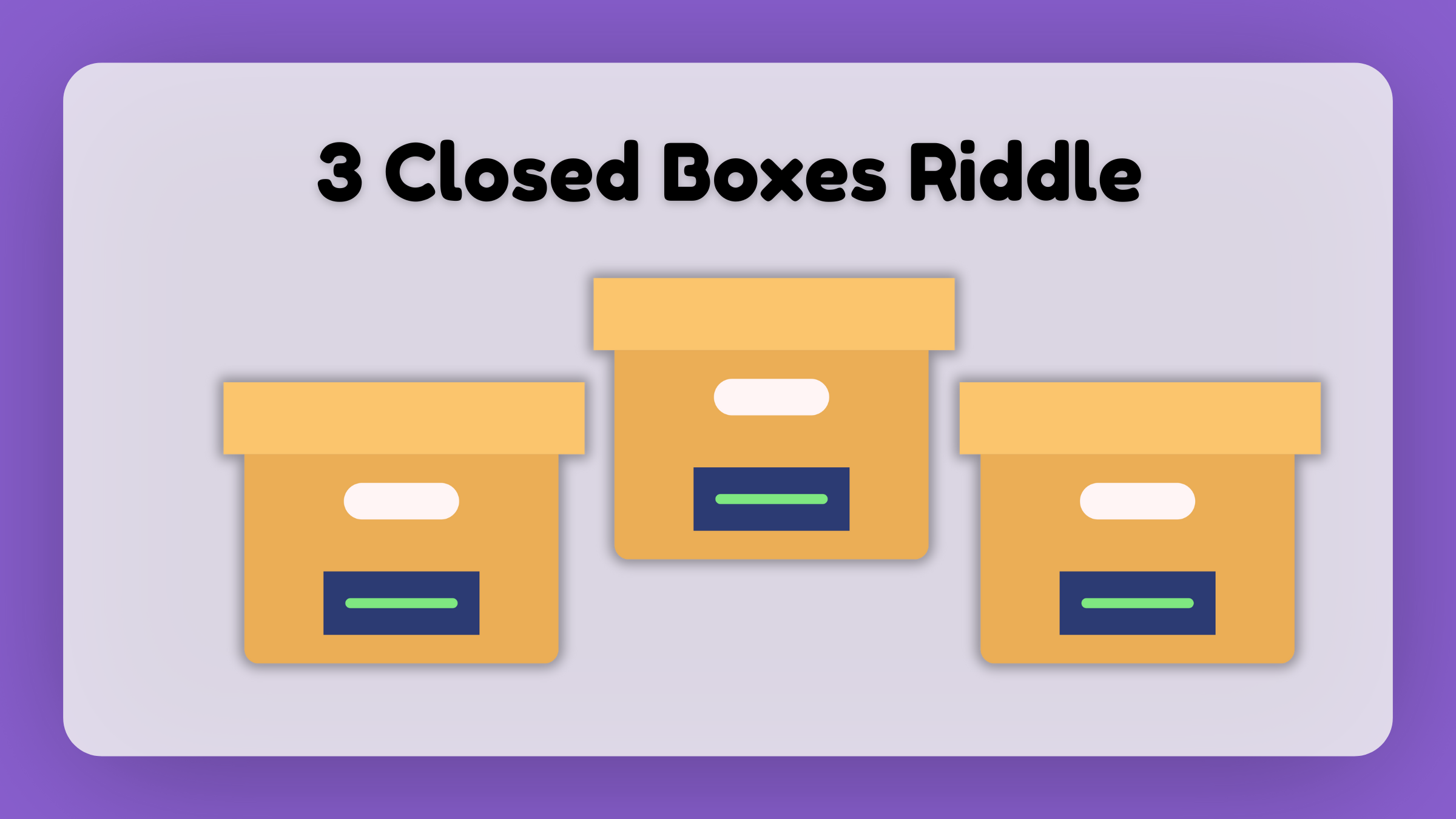 3 Closed Boxes Riddle Answers and Solutions