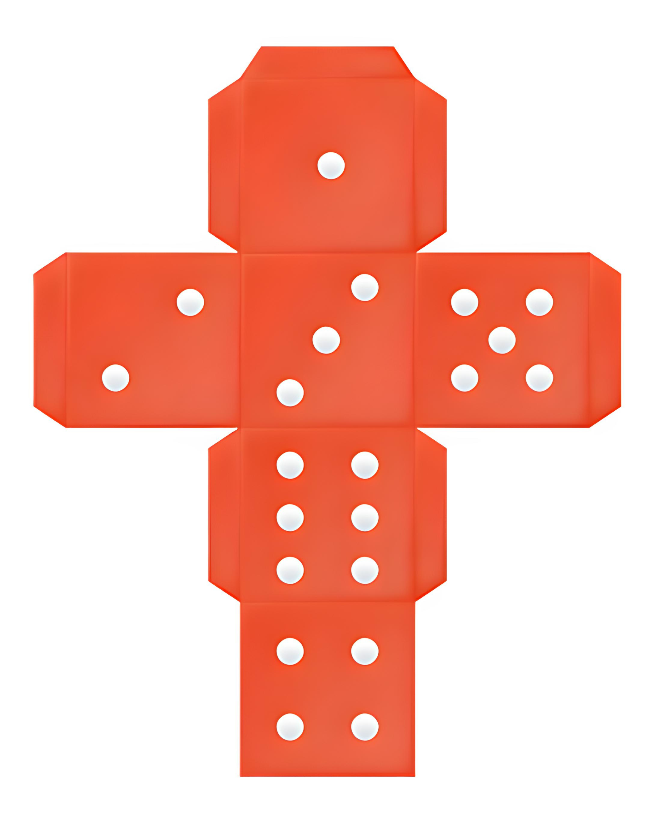 ludo dice template red