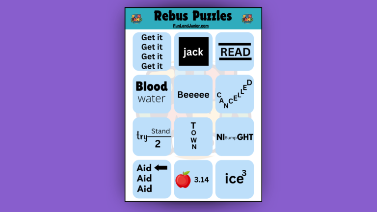 Rebus Puzzles Read Between the Lines, Try Stand 2, Jack Answers, Get it Get it Get it Get it