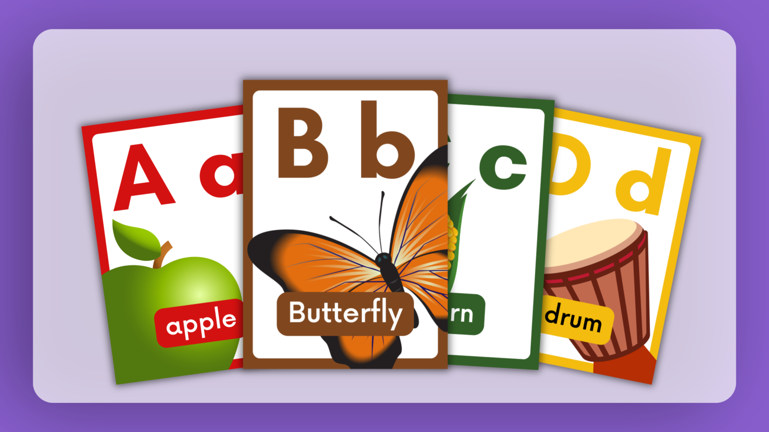 A to Z Alphabet Flash Cards PDF Free Download 2025