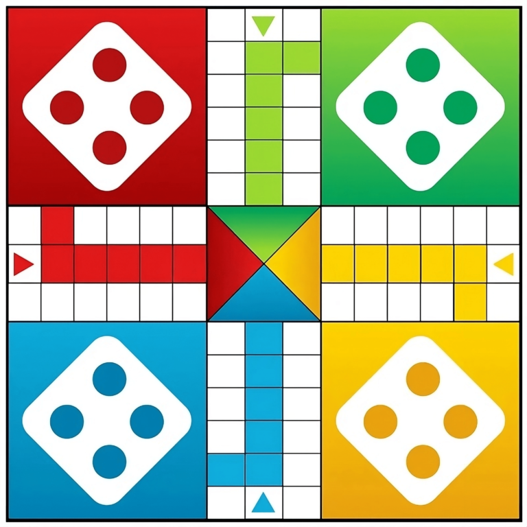 [PDF] Ludo Printable PDF Game Board and Dice Templates - Fun Land Junior