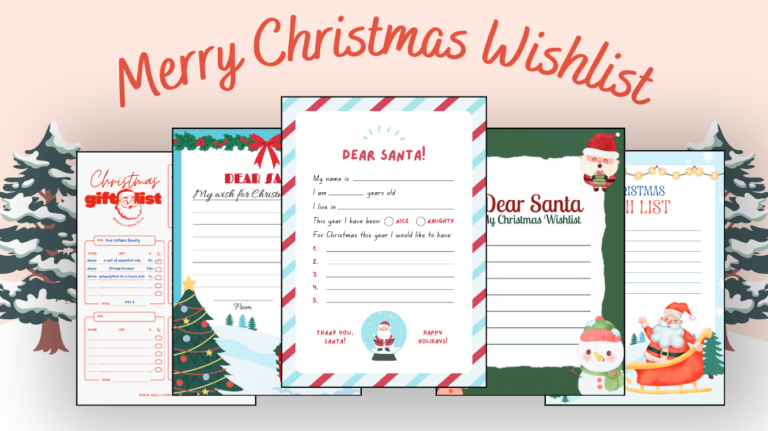 Merry Christmas Wishlist template thumbnail