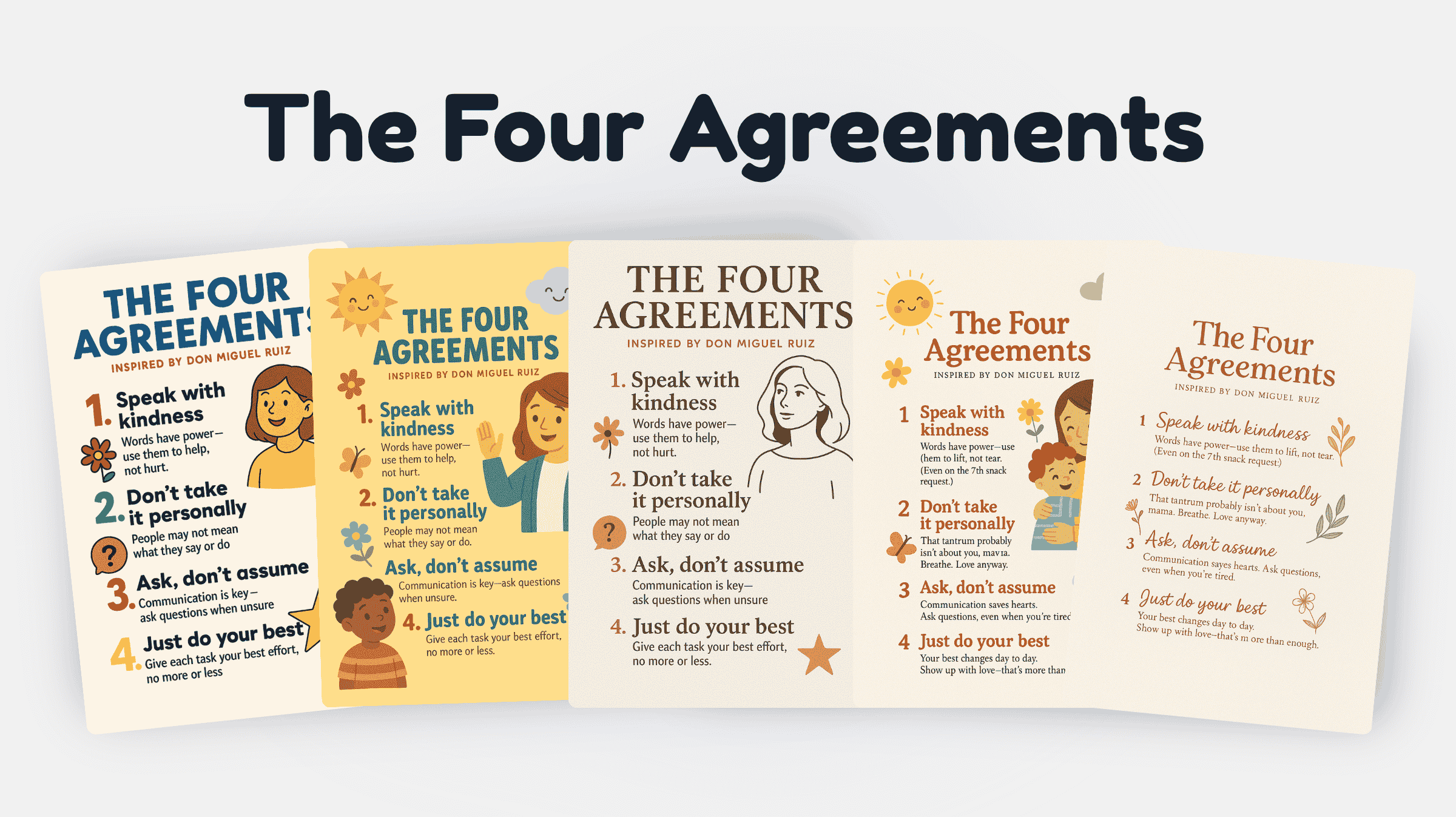The Four Agreements 5 printable poster