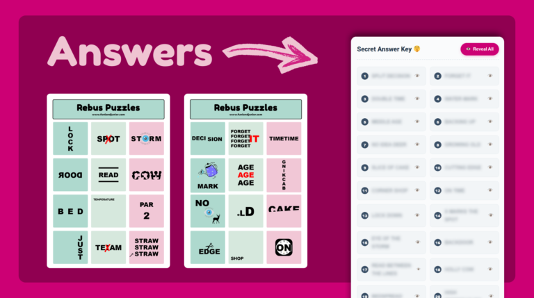 Rebus puzzle for kids printable pdf