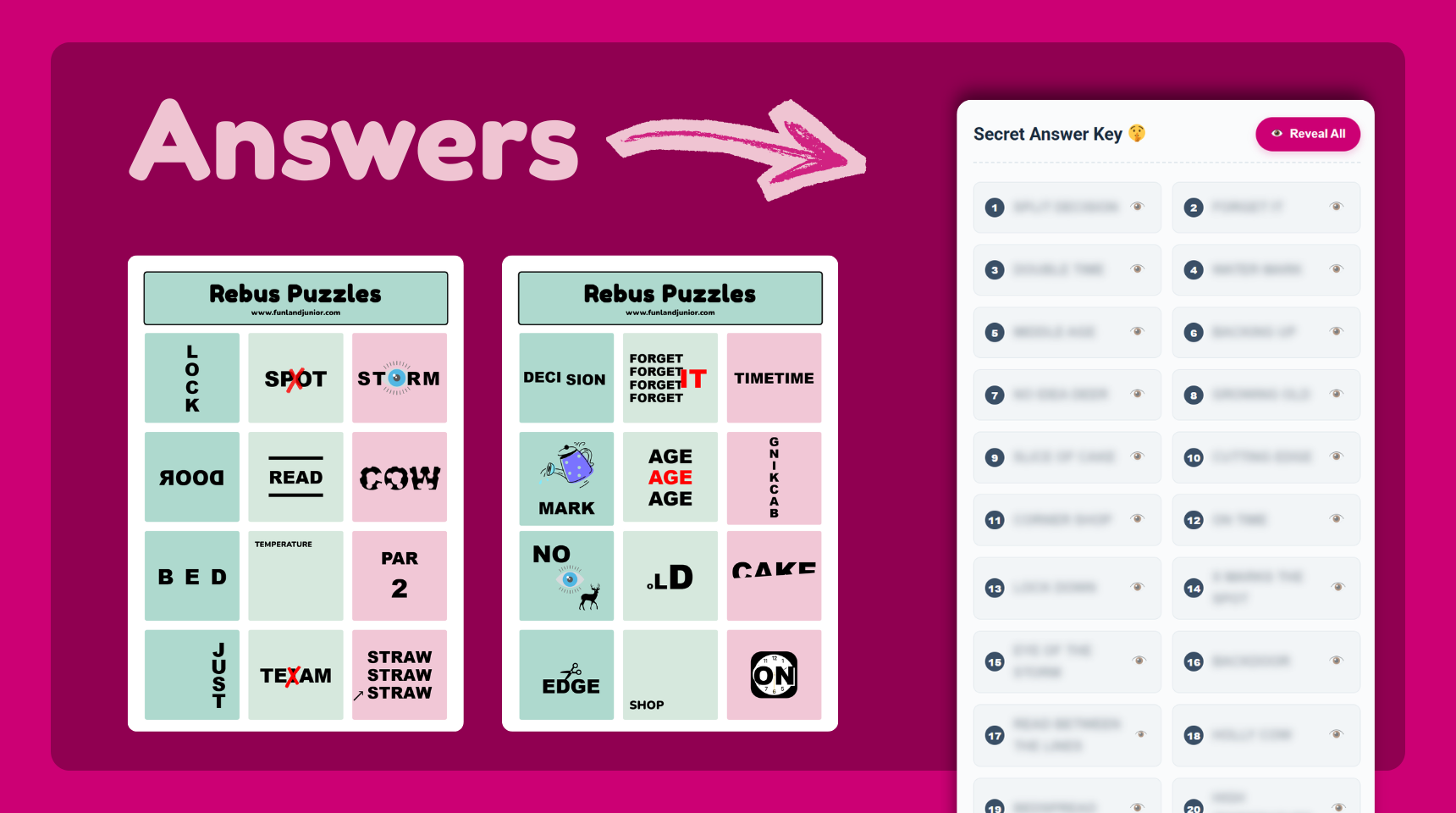 Rebus puzzle for kids printable pdf